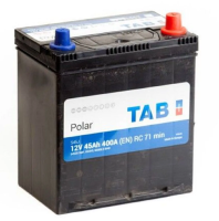 Tab Polar Asia 45Ah прям. пол. 400A 196x130x225 ст./тонк. кл./бортик (54522)