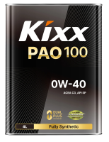 Масло моторное Kixx PAO 100 C3 0W-40 4л