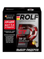 Масло моторное Акция 4+1 ROLF GT SAE 5W-30 4л A5/B5 API SN/CF (металл)