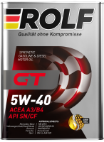 Масло моторное ROLF GT SAE 5W-40 4л A3/B4 API SN/CF (металл)