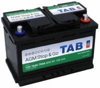 TAB AGM STOP-N-GO 70R обр. пол. 760А 278x175x190