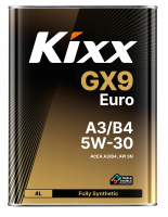 Масло моторное Kixx GX9 Euro A3/B4 5W-30 4л