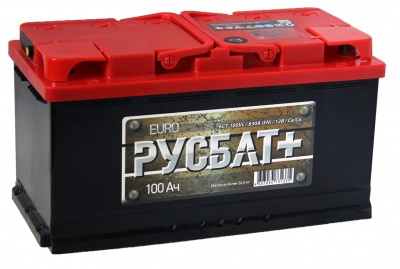 РУСБАТ+ 100L прям. пол. 830A 353x175x190