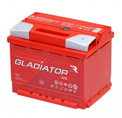 GLADIATOR EFB 60L прям. пол. 600A 242х175х190
