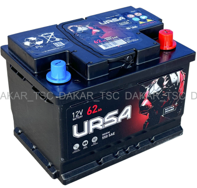 URSA Extra Power 62Ah 500A обр. пол. низкий 242x175x175