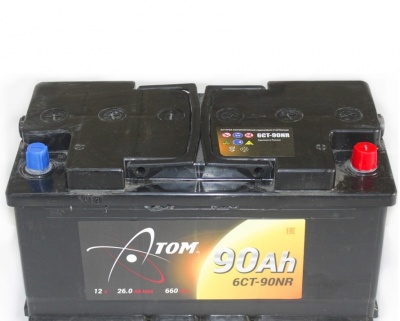 Атом 90L прям. пол. 660A 353x175x190