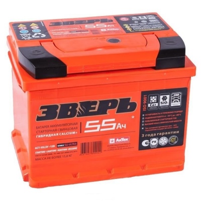Зверь 55L прям. пол. 530A 242x175x190