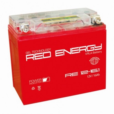 Мото Red Energy DS1216.1 16Ач 240A прям. пол. 151х88х164 (YTX16-BS, YB16B-A)