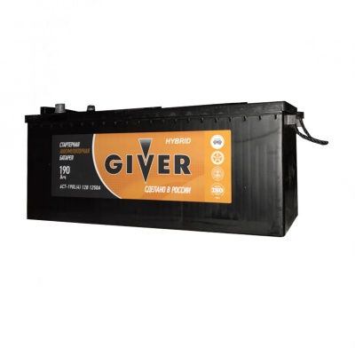 GIVER HYBRID 6CT-190 рус прям. пол. 1250А 514х223х220