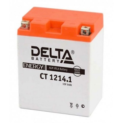 Мото DELTA CT 1214.1 14Ач 165A прям. пол. 132x89x164 (YB14-BS, YTX14AH, YTX14AH-BS)