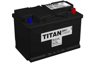 TITAN STANDART 70Ач обр. пол. 600A 278x175x190