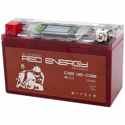 Мото Red Energy DS1208 8Ач 140A прям пол. 150х66х95 (YT7B-BS, YT7B-4)