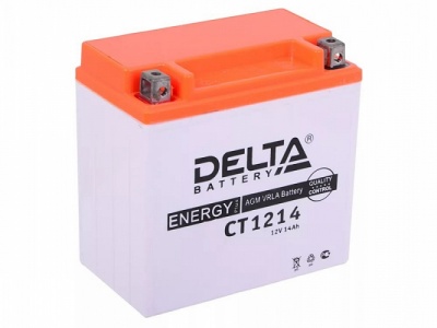 Мото DELTA CT 1214 14Ач 200A прям. пол. 151x88x147 (YTX14-BS, YTX14H-BS, YTX16-BS, YB16B-A)