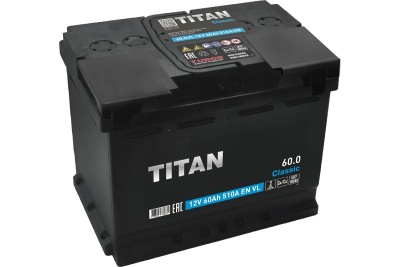 TITAN Classic 60Ah обр. пол. 510A 242x175x190