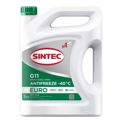 Антифриз Sintec Euro G11 green (зеленый) -40, 5кг