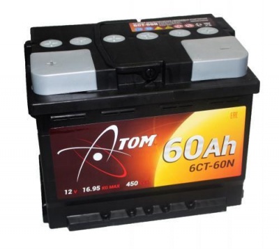 Атом 60L прям. пол. 430A 242x175x190