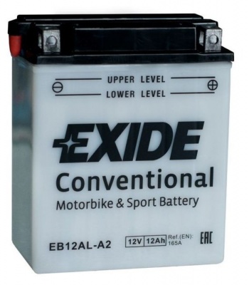 EXIDE CONVENTIONAL EB12AL-A2 12Ач 165A обр. пол. 134x80x160